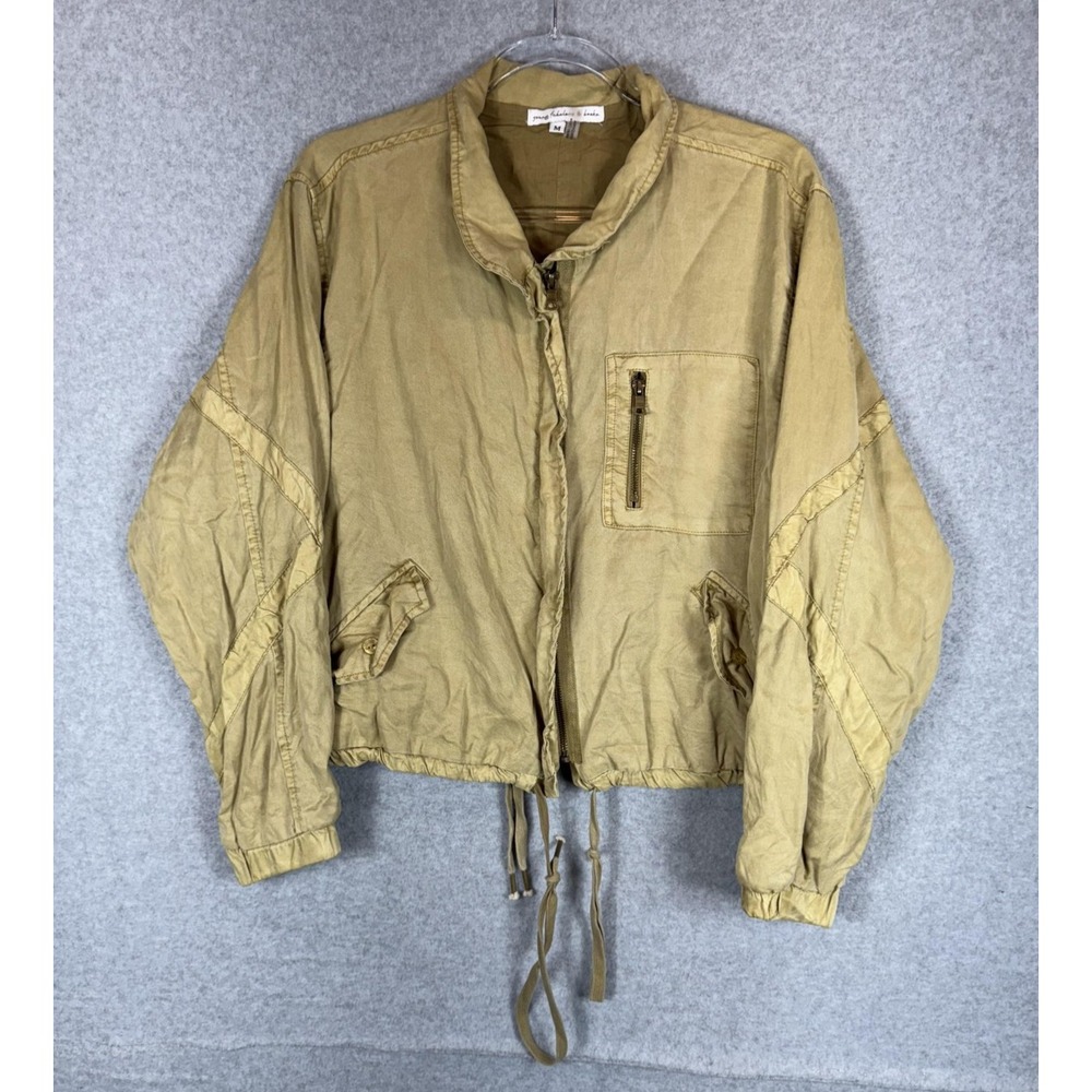 Young Fabulous & Broke Jacket Womens Medium Utility Drawstring Lightweight Zip